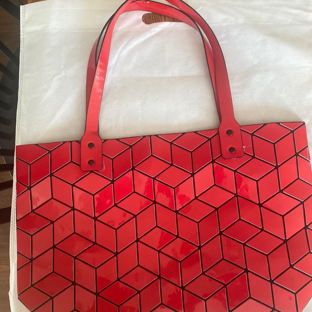 Patrizia Luca red geometric purse NWOT